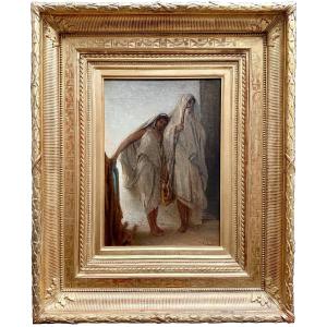 Jean François Portaels (1818 - 1895) - ' Oriental Girls - Beggars In Tangier, Morocco'