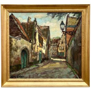 Léo Van Der Smissen (1900 – 1966) - View Of Bruges – Sint Anna Quarter