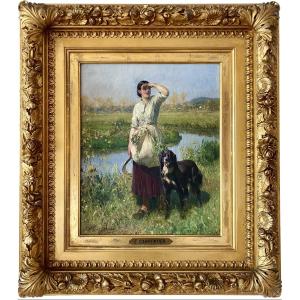 évariste Carpentier (kuurne 1845 – 1922 Liège) - 'returning From The Fields'