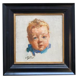 Kurt Peiser (1887 – 1962) - "the Little Boy" Signed And Dated August 1950