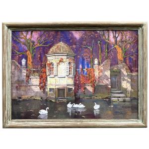 Louis Reckelbus (1864 – Bruges – 1958) - 'bruges’ Canal View, Grogenerei'