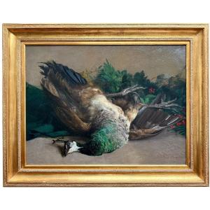 Jan Van Puyenbroeck ( Antwerp 1887 – 1972 Schoten ) - “ Still Life With Peacock ”