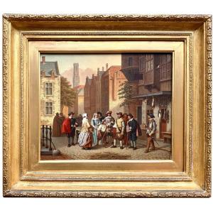 Gustaaf Antoon Francois Heyligers (1828–1897) – “ View Of Bruges – The Belfry ”