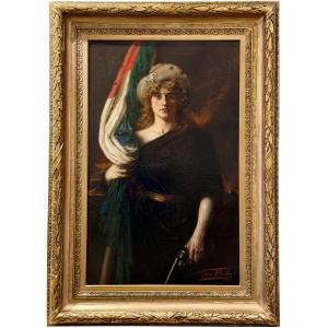 Léon Herbo (1850 - 1907) - ' Liberty Of Italy – La Libertà D’italia '