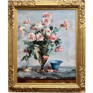 Angelina-marie-eugénie Drumaux (1881 - 1959) - « Le Bouquet De Roses »