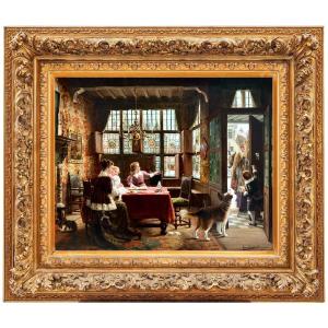 Constant Cap (saint-nicolas, 1842 – 1915, Antwerp) – “the Arrival Of Saint Nicholas,” 1899