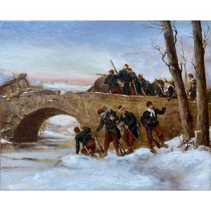 Étienne-Prosper Berne-Bellecour, Boulogne 1838 - 1910 Paris, Peintre Français, Scène De Bataille