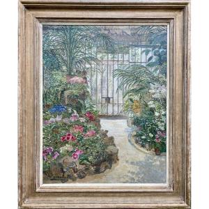 Intérieur d'une serre royale, Bruxelles, Marcotte Marie-Antoinette, Troyes 1869 - 1929 Paris 