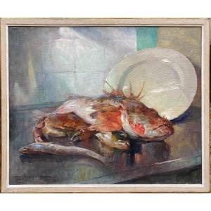 A Scorpion Fish, Madyol Jacques, Brussels 1871 - 1950, Belgian Painter