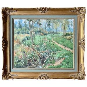 Victor Wagemaekers, Brussels 1876 - 1953, Belgian Painter, A Road Through A Forest