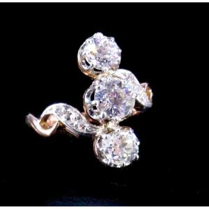 Late 19th Century Ring With Three Diamonds 