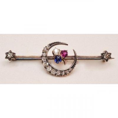 Crescent Brooch XIXth Century