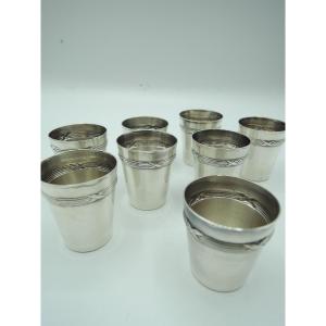 Set Of Eight Liquor Glasses. Louis XVI Style