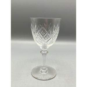 Saint Louis. Set Of 9 Crystal Wine Glasses, Chantilly Model