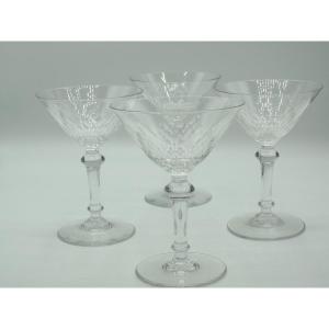 Baccarat. Champigny Model. 4 Champagne Glasses