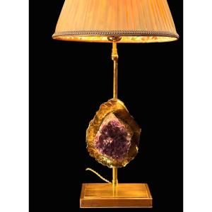 Amethyst Lamp, In The Style Of Willy Daro. 1970s