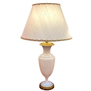 Sèvres. Opaline Glass Lamp. Signed