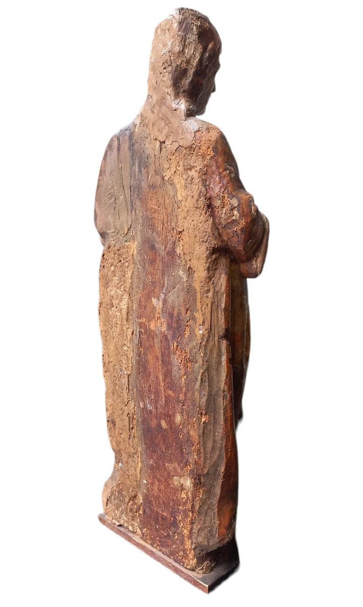 Scultura raffigurante Santo in legno-photo-3