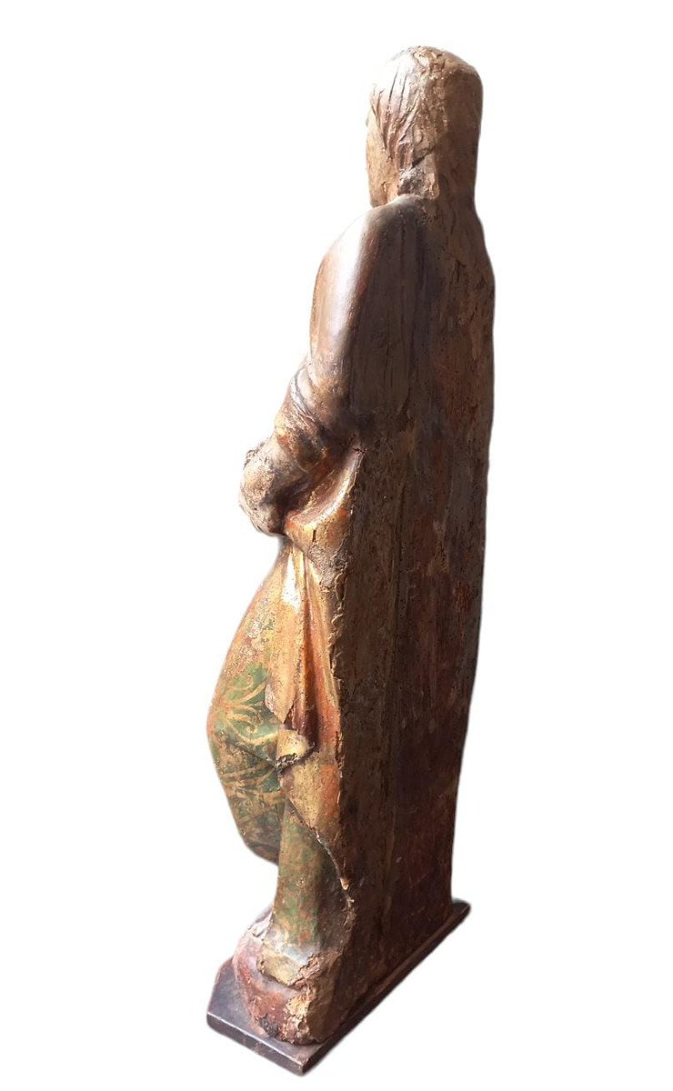 Scultura raffigurante Santo in legno-photo-4