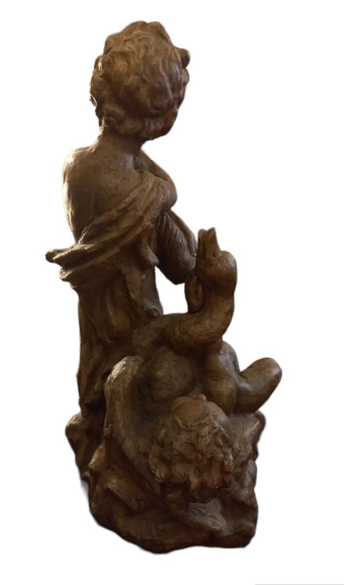 Putti con delfino, terracotta-photo-2