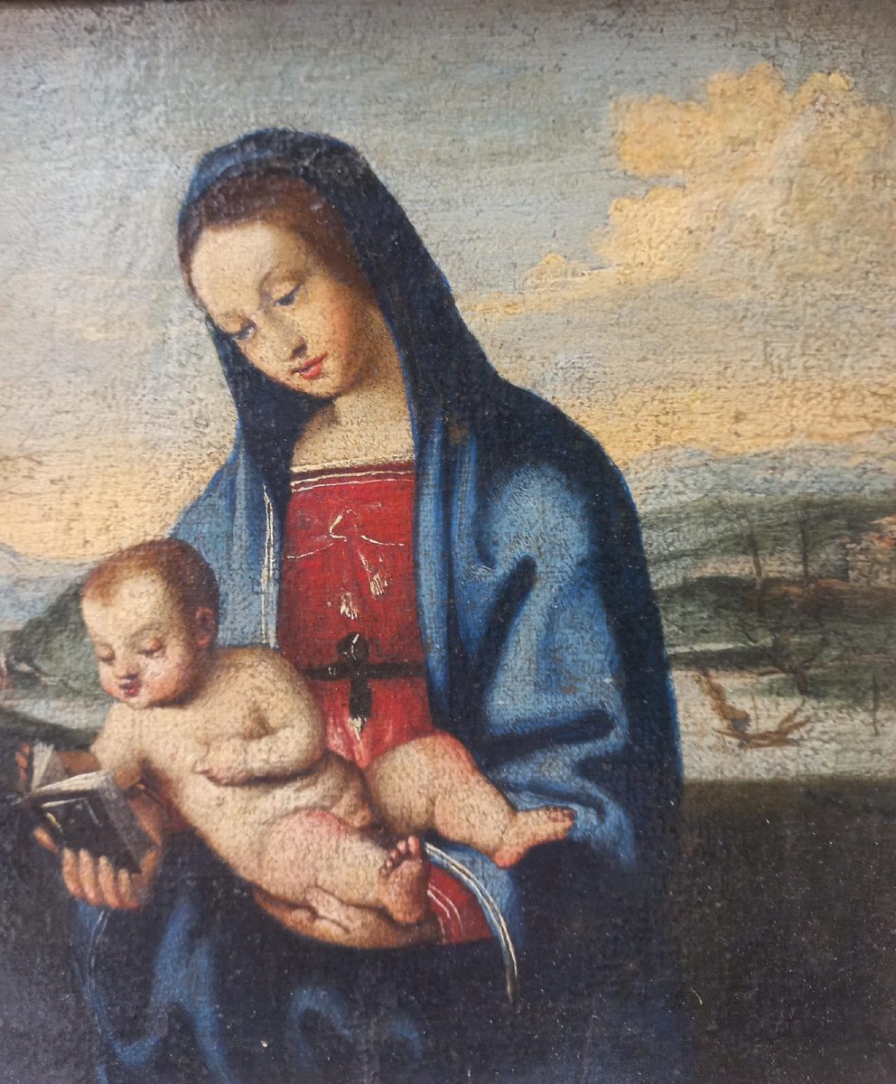 Madonna con Bambino in doppio paesaggio-photo-4