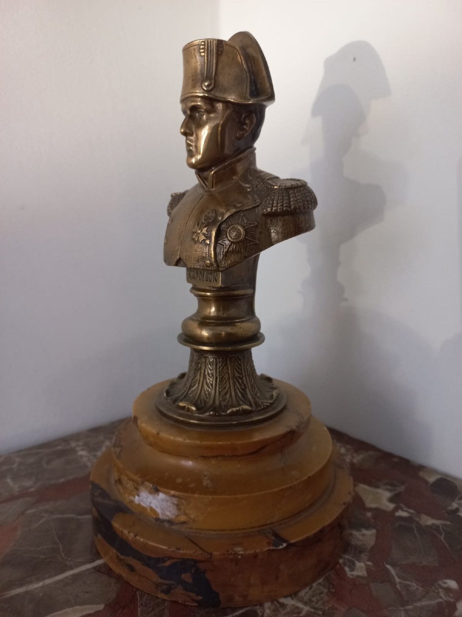 Busto di Napoleone in bronzo dorato-photo-2