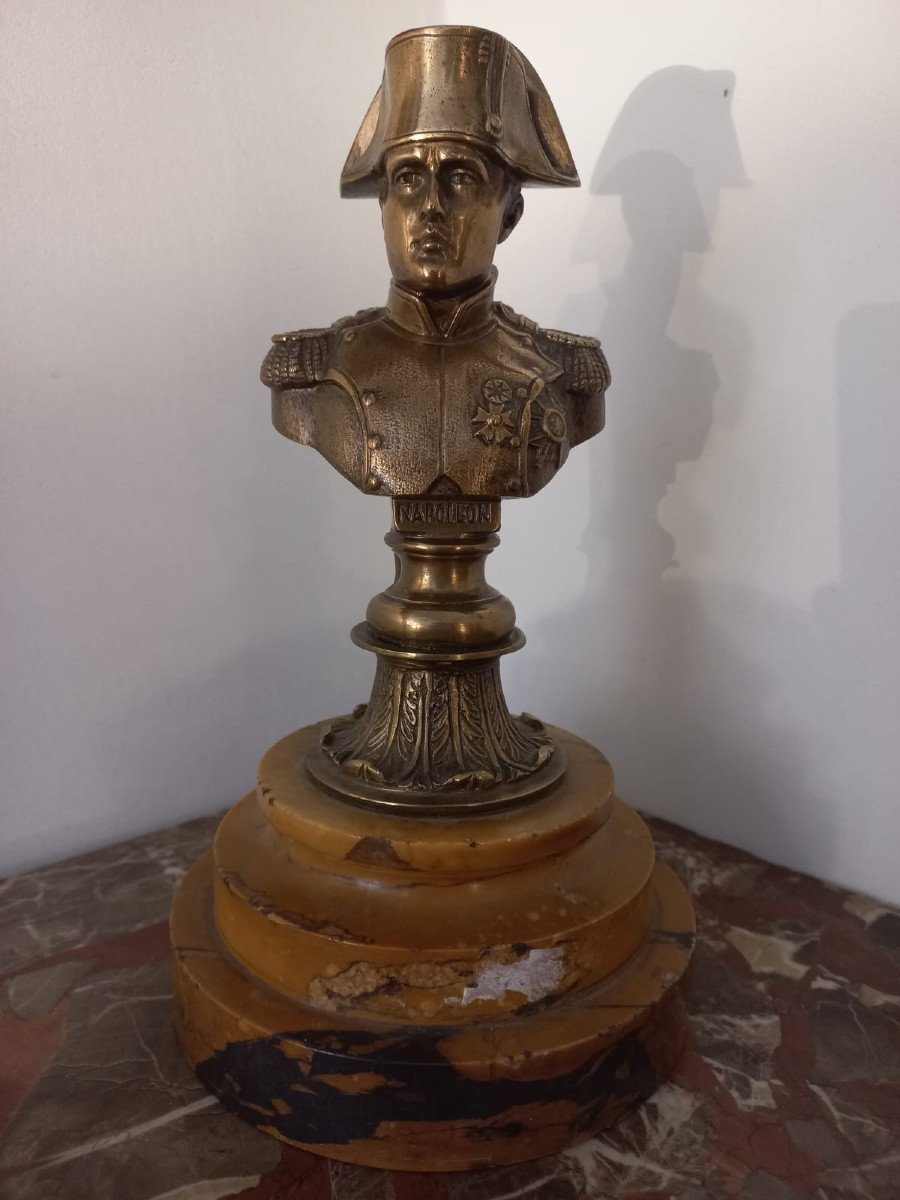 Busto di Napoleone in bronzo dorato