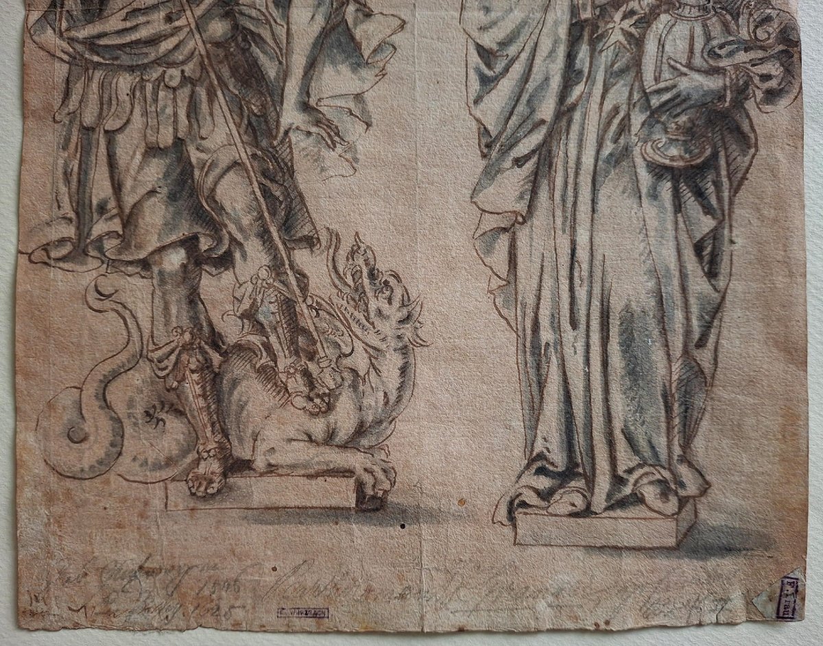 San Giorgio e la Samaritana, studio di due figure-photo-4