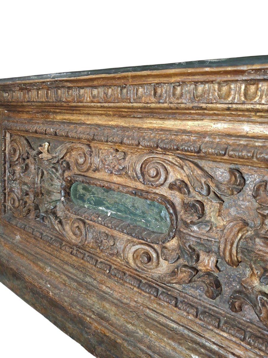 Basamento da cornice in legno dorato-photo-3