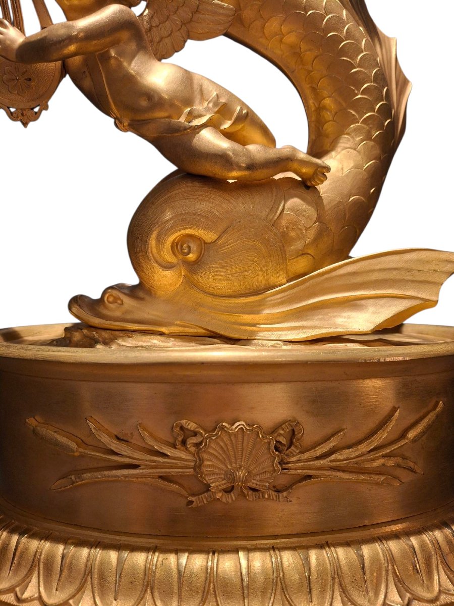 Pendola in bronzo dorato-photo-3