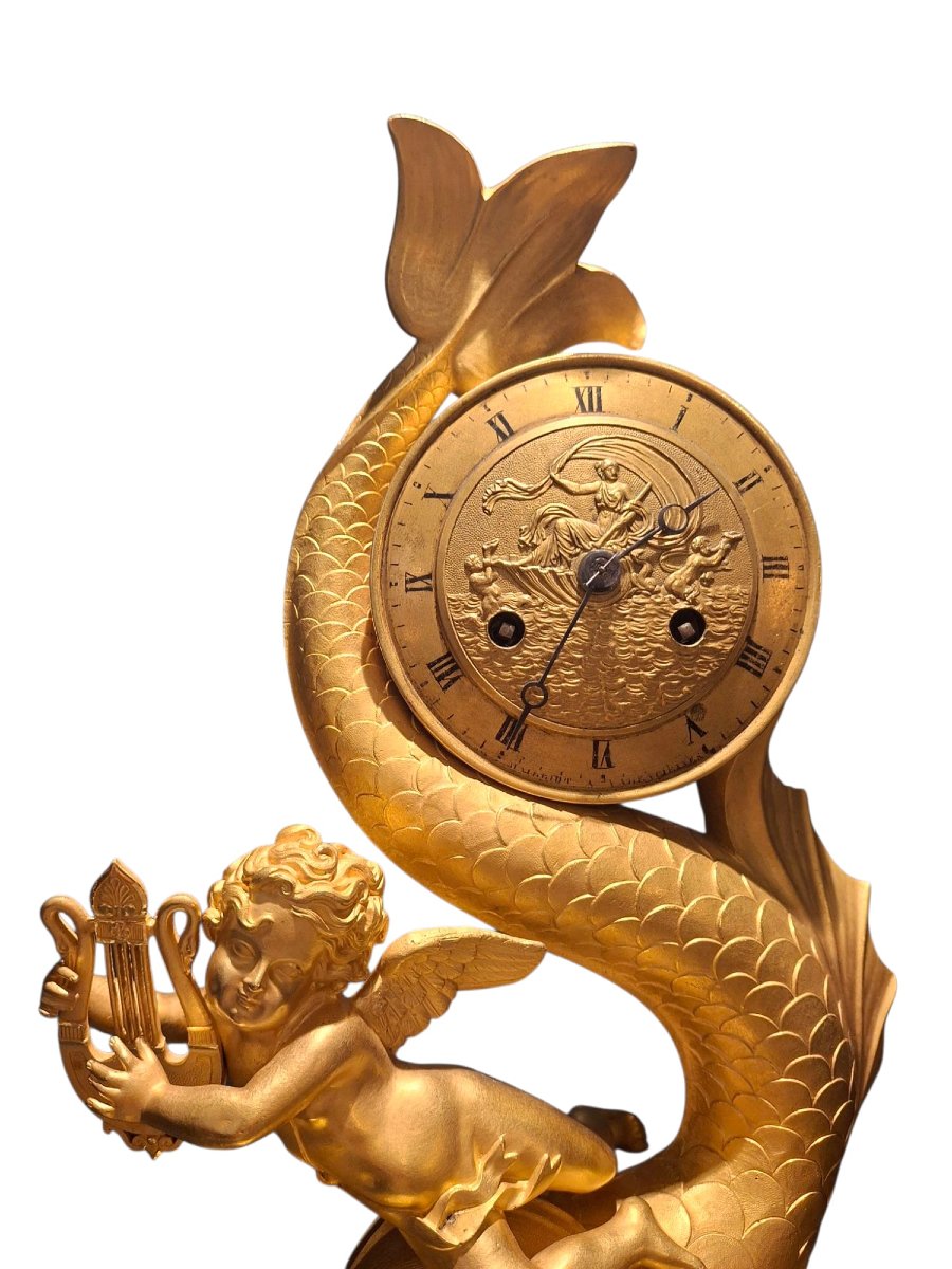 Pendola in bronzo dorato-photo-4