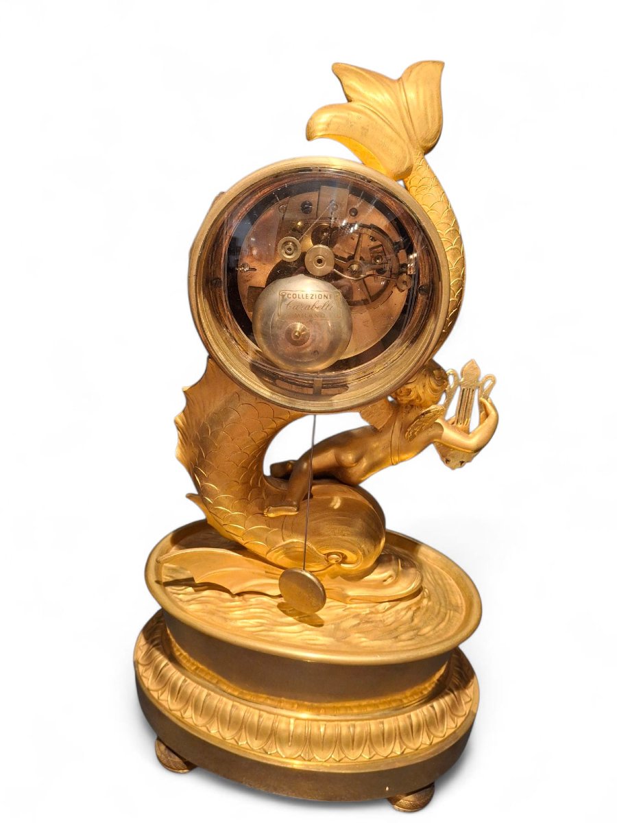 Pendola in bronzo dorato-photo-3