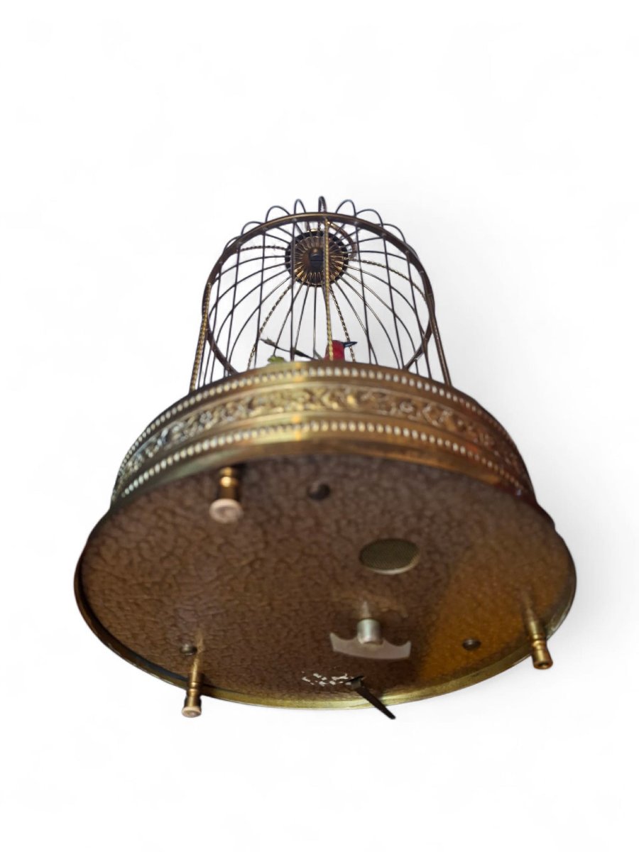 Carillon a gabietta con due uccellini automi-photo-3