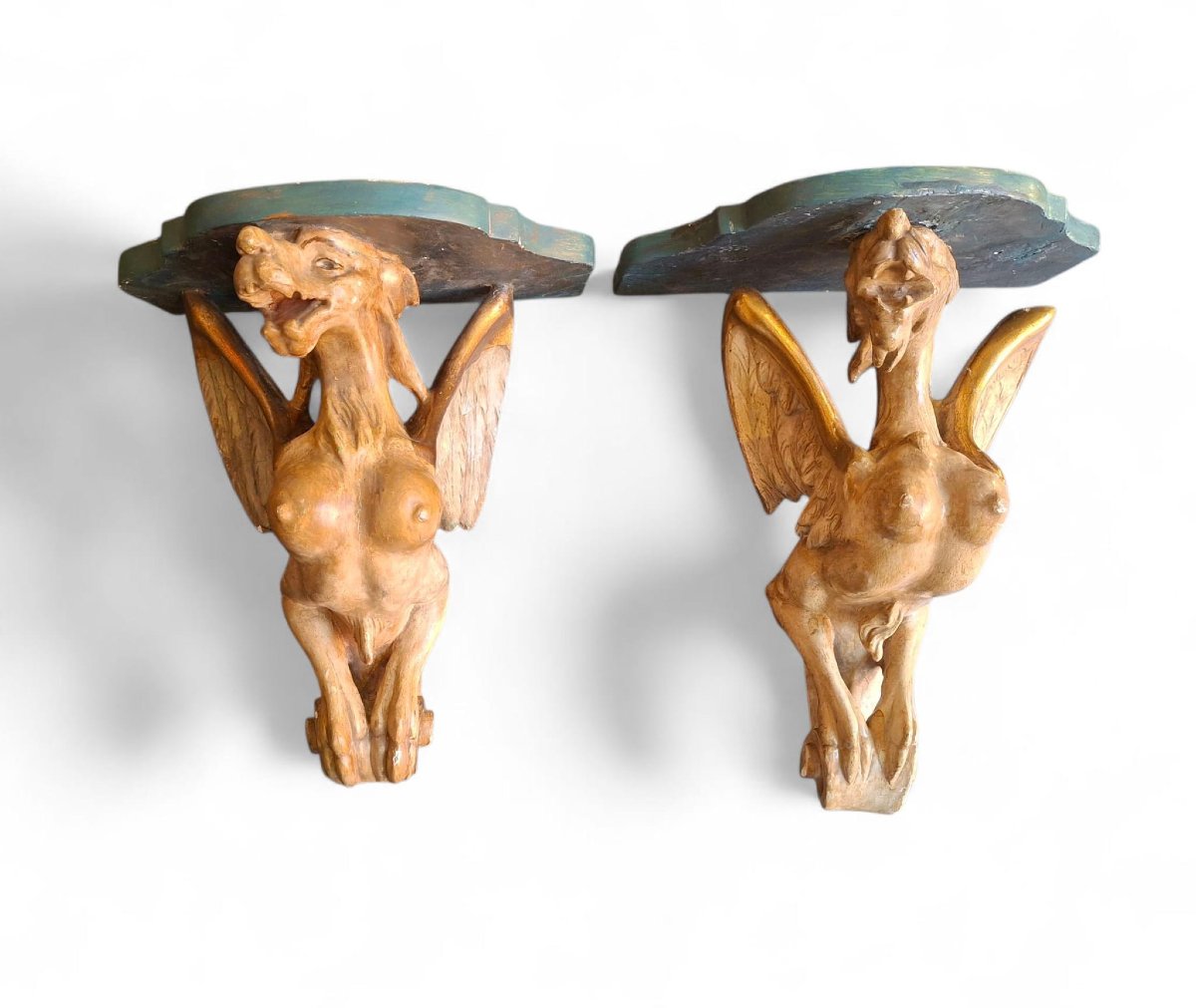 Coppia di sculture Arpie-photo-1