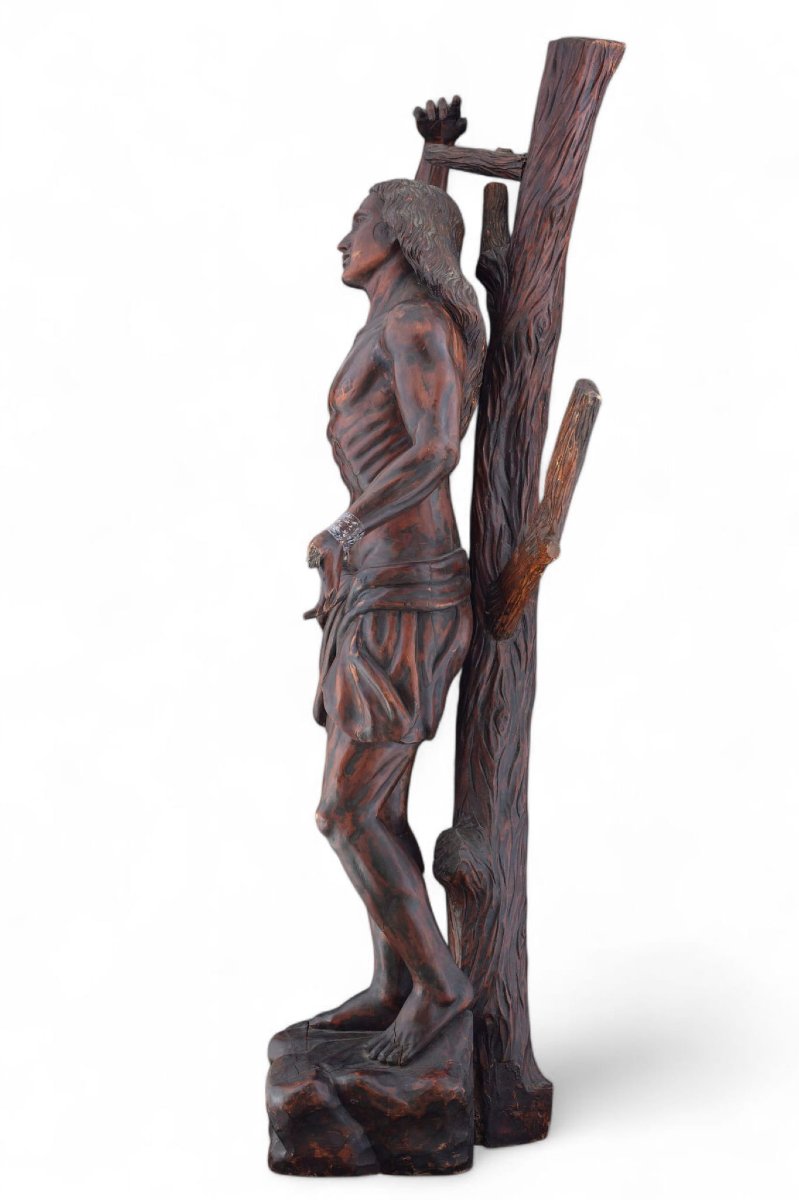San Sebastiano, grande scultura in legno-photo-2