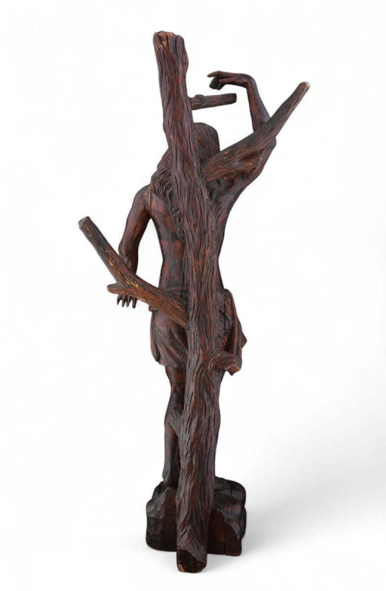 San Sebastiano, grande scultura in legno-photo-3