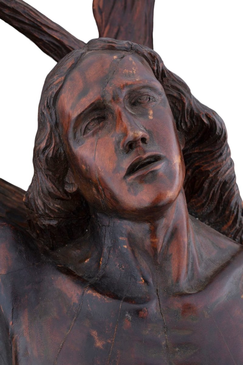 San Sebastiano, grande scultura in legno-photo-4