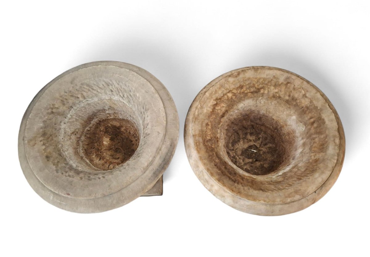 Coppia di vasi medicei in marmo-photo-2