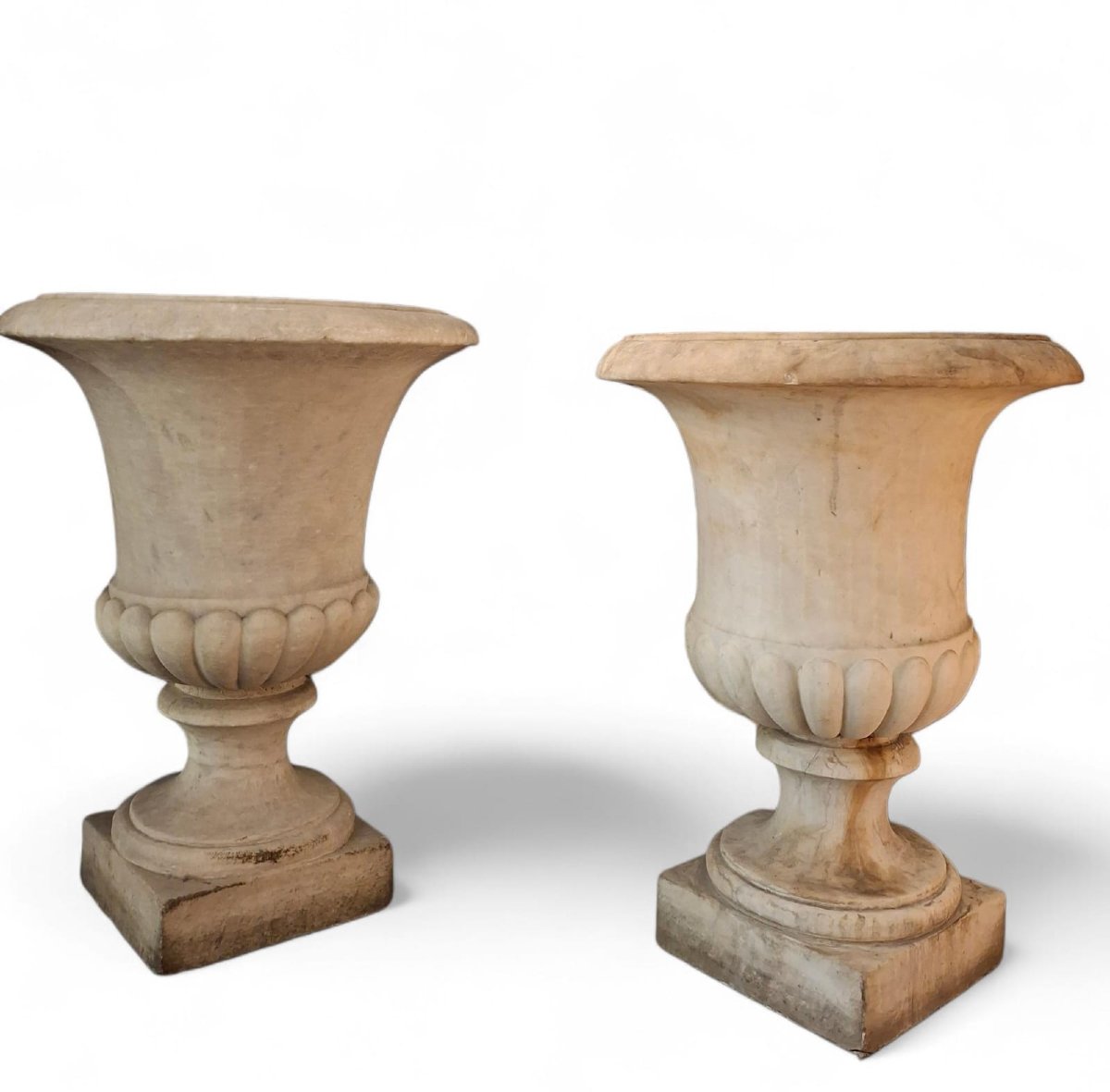 Coppia di vasi medicei in marmo-photo-3