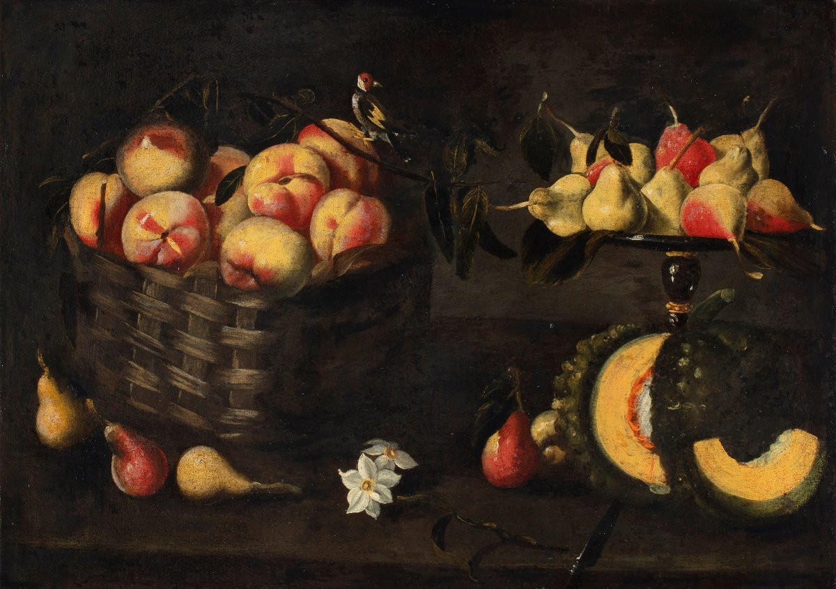 Natura morta con frutta, scuola lombarda-photo-2