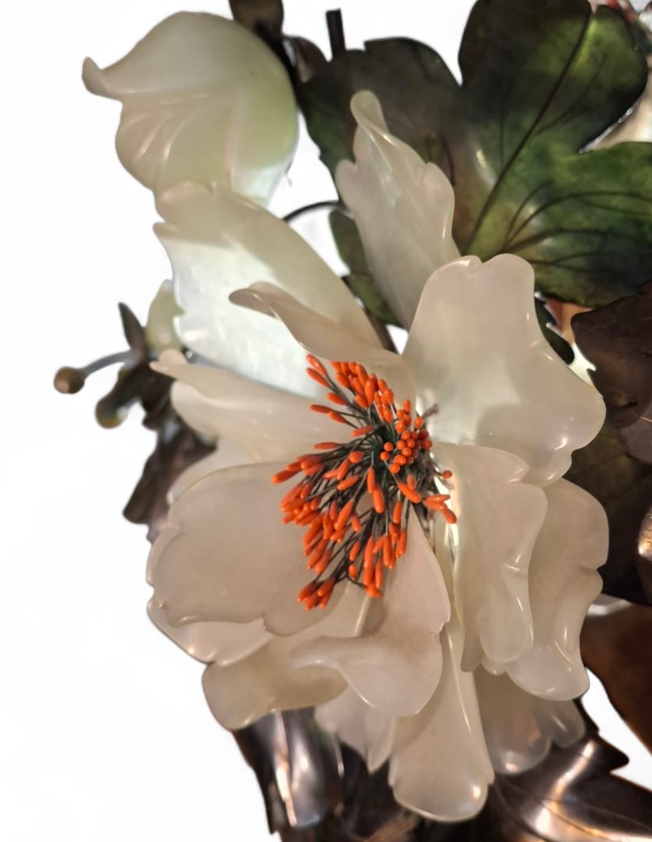 Bonsai di peonie in pietre dure-photo-4