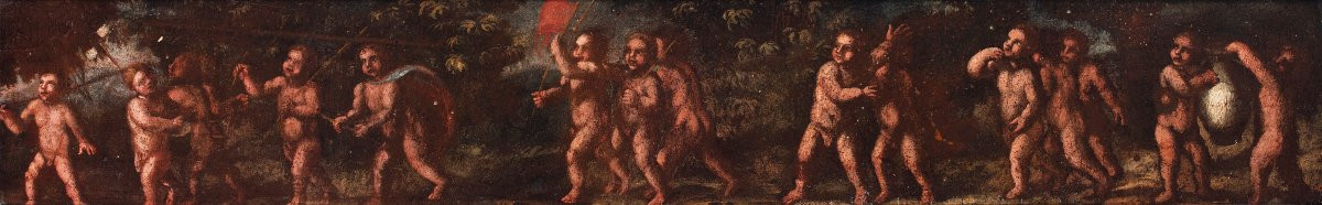 Sfilata di putti, pittore del XVII secolo-photo-2