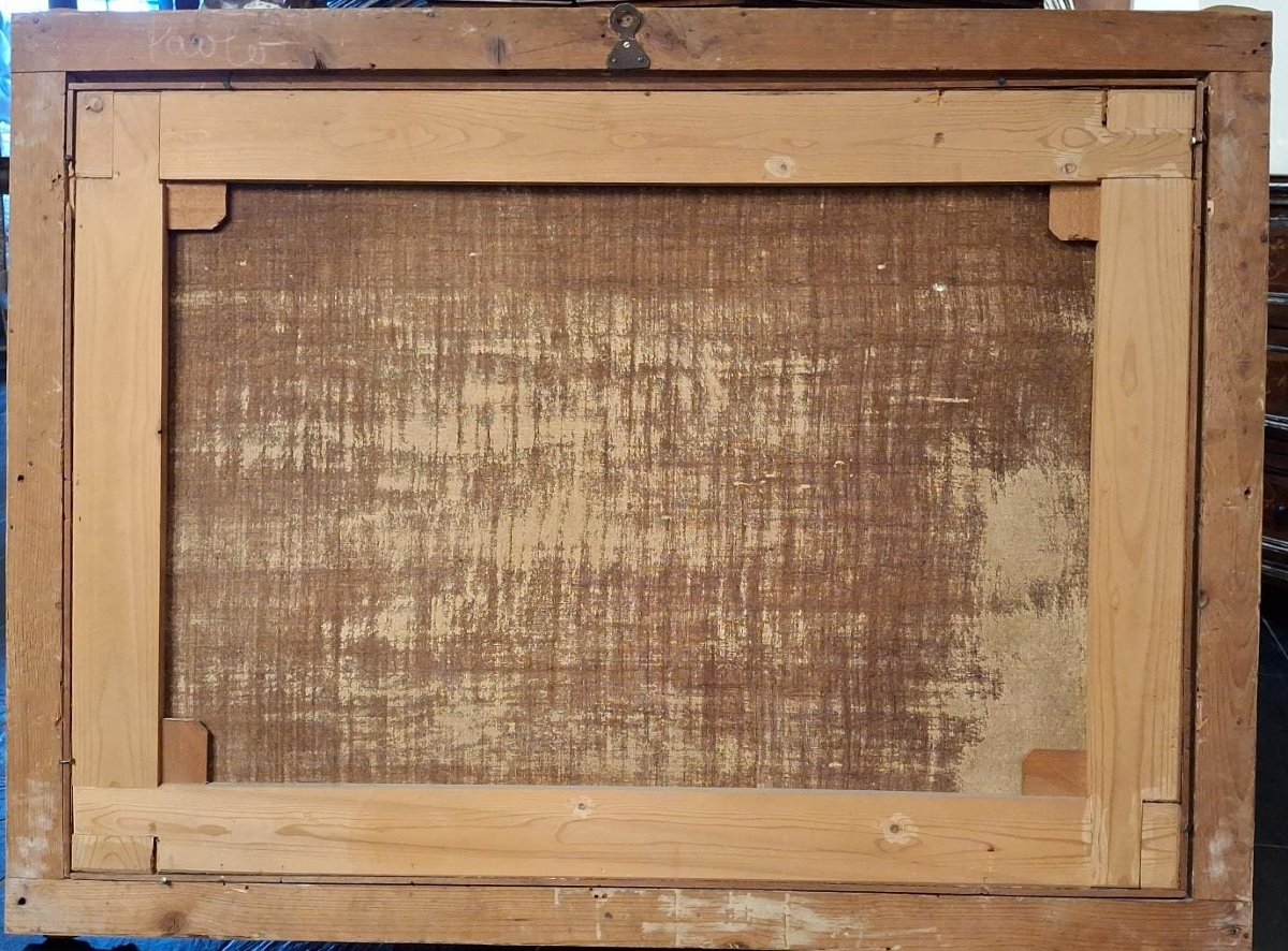 Dipinto refigurante paesaggio bucolico-photo-3