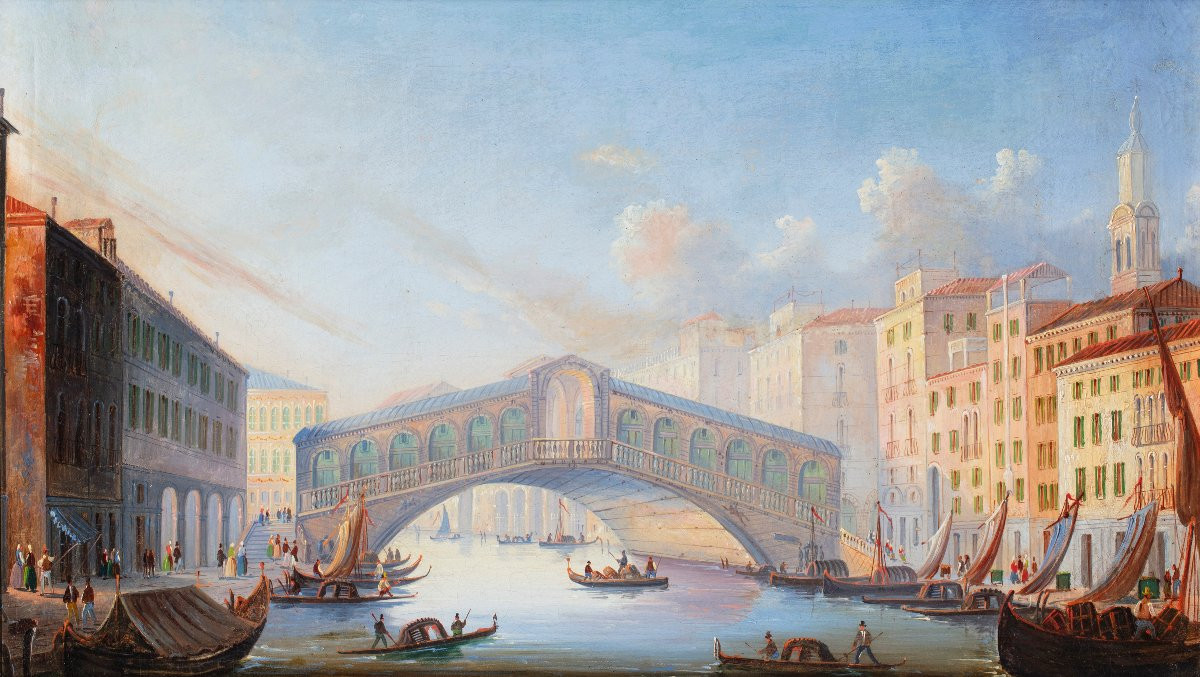 Coppia di vedute di Venezia-photo-3