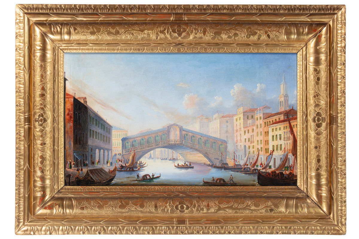 Coppia di vedute di Venezia