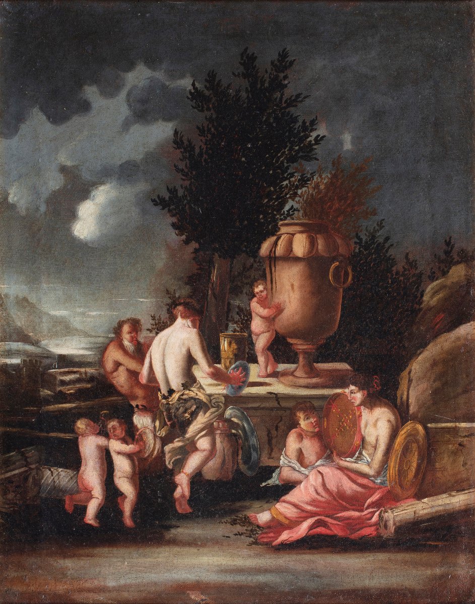Giulio Carpioni (Venezia 1613-1678), coppia di dipinti-photo-4