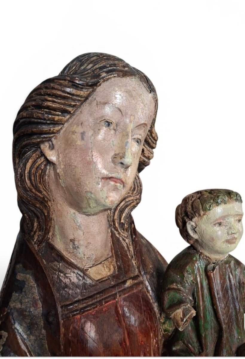 Scultura raffigurante Madonna con Bambino-photo-1