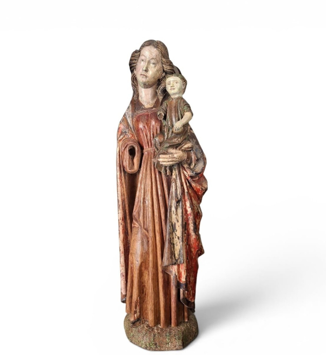 Scultura raffigurante Madonna con Bambino