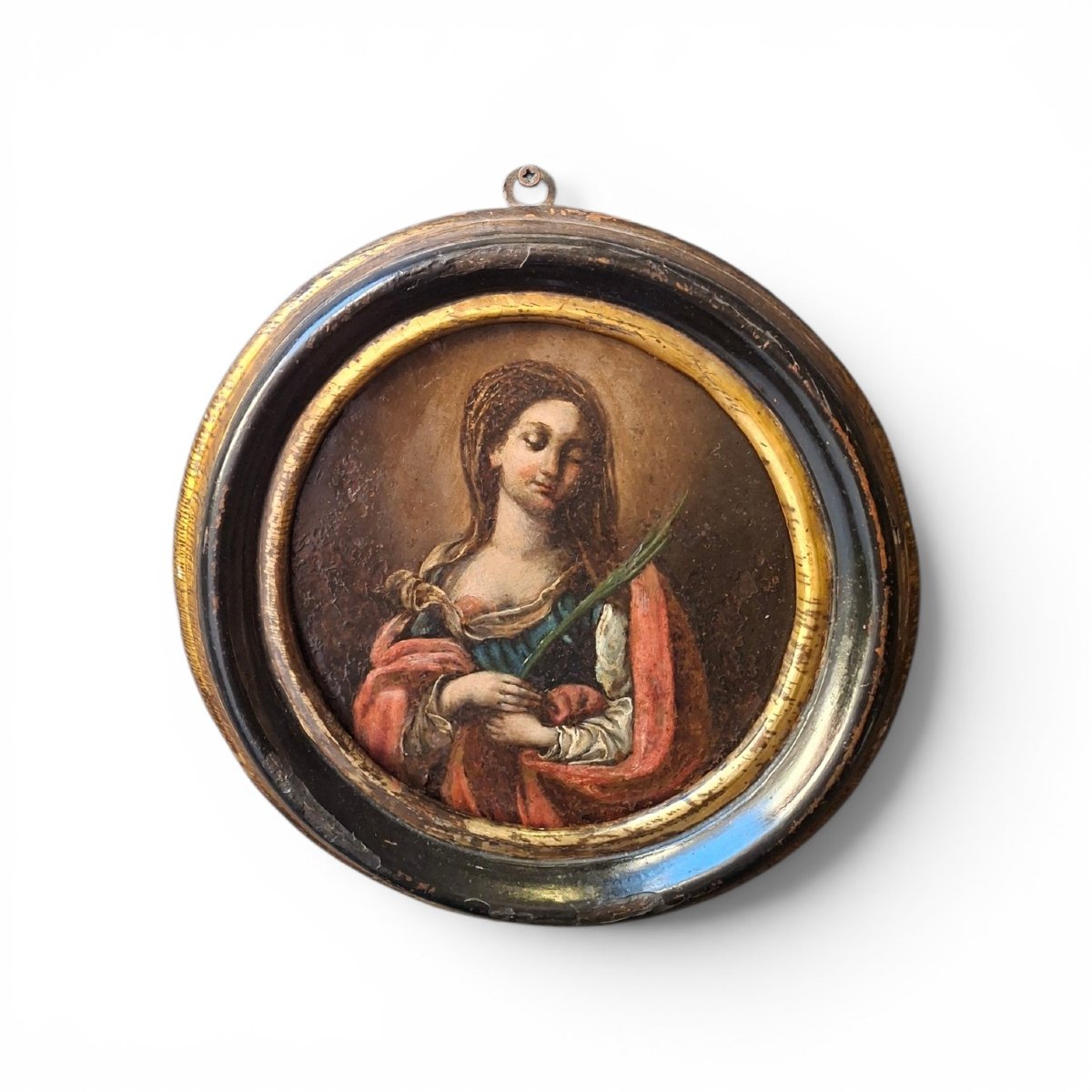 Coppia di dipinti rotondi-photo-2