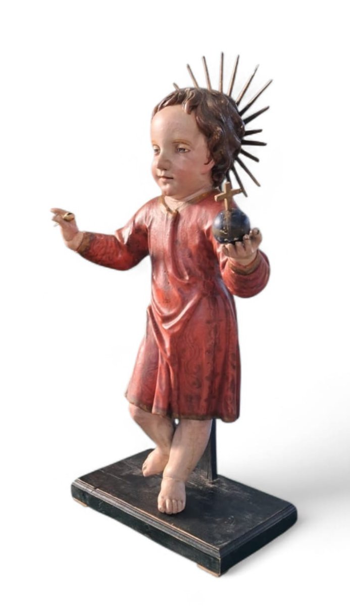 Scultura raffigurante Gesù benedicente-photo-2